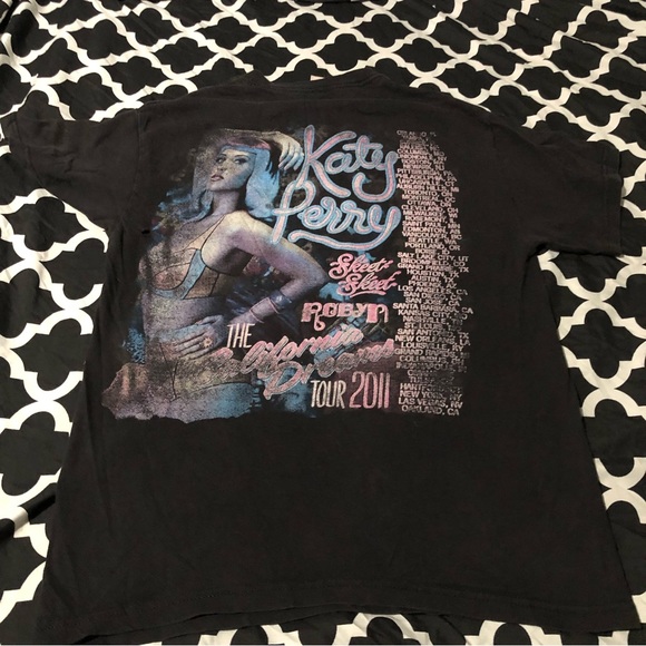 Katy Perry Mens California Dreams Black Pink Blue T Shirt Sz Small Short Sleeve - Picture 2 of 5